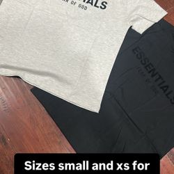 Essentials Shits ,black And Light Oatmeal 