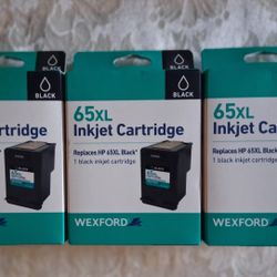 Wexford Cartridges 3 Black Ink 65XL Exp 05-02-2022~Brand New ~HP Officejet Repl