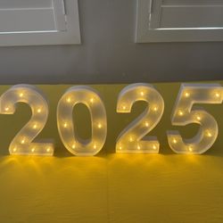 2025  Lit Display and Yellow Table Cloth 