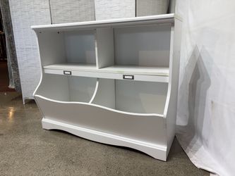 White Multi-Functional Bookcase Toy Storage Bin