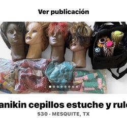 Manikin Rulos Y Cepillos Estuche Todo Por 30