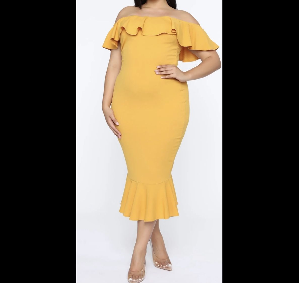 Ruffle Yellow Dress