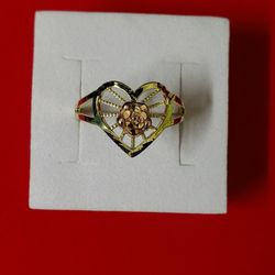 10kt Gold Heart Shape Ring 