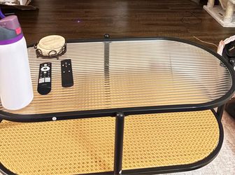 Black and glass table
