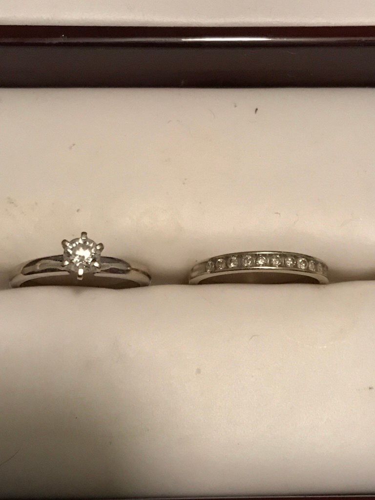 Engagement and wedding ring
