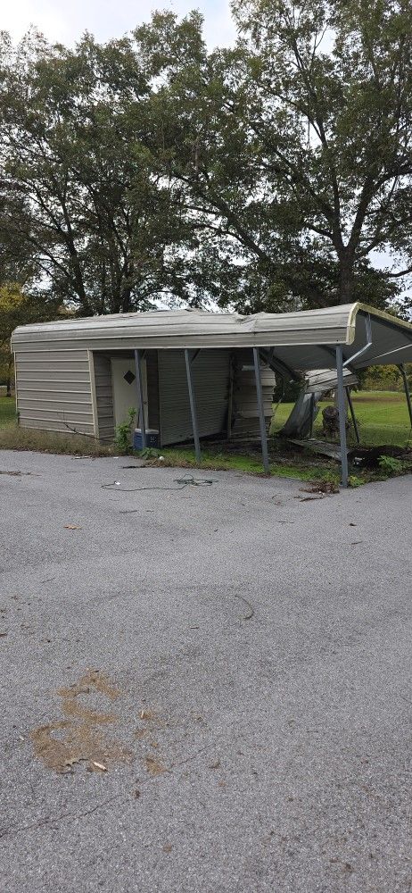 Damaged Shed For Scrap/ Repurpose