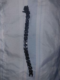 New king chain Stainless steel black link bracelet