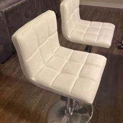 Bancos para barra blanco set de 2