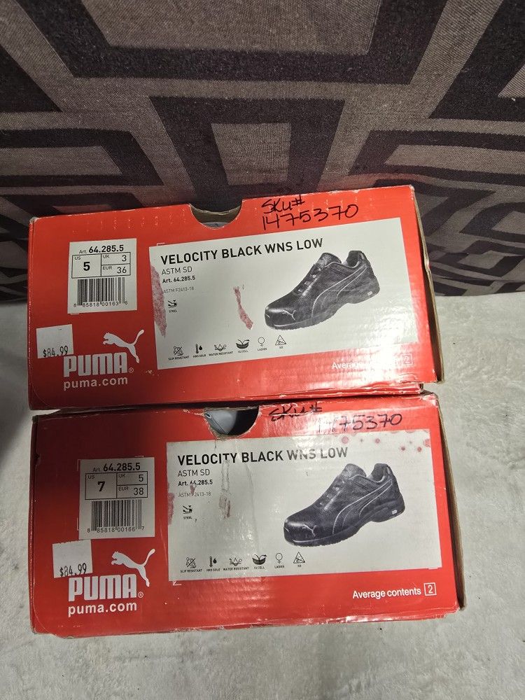 Women's Black Puma Shoes 