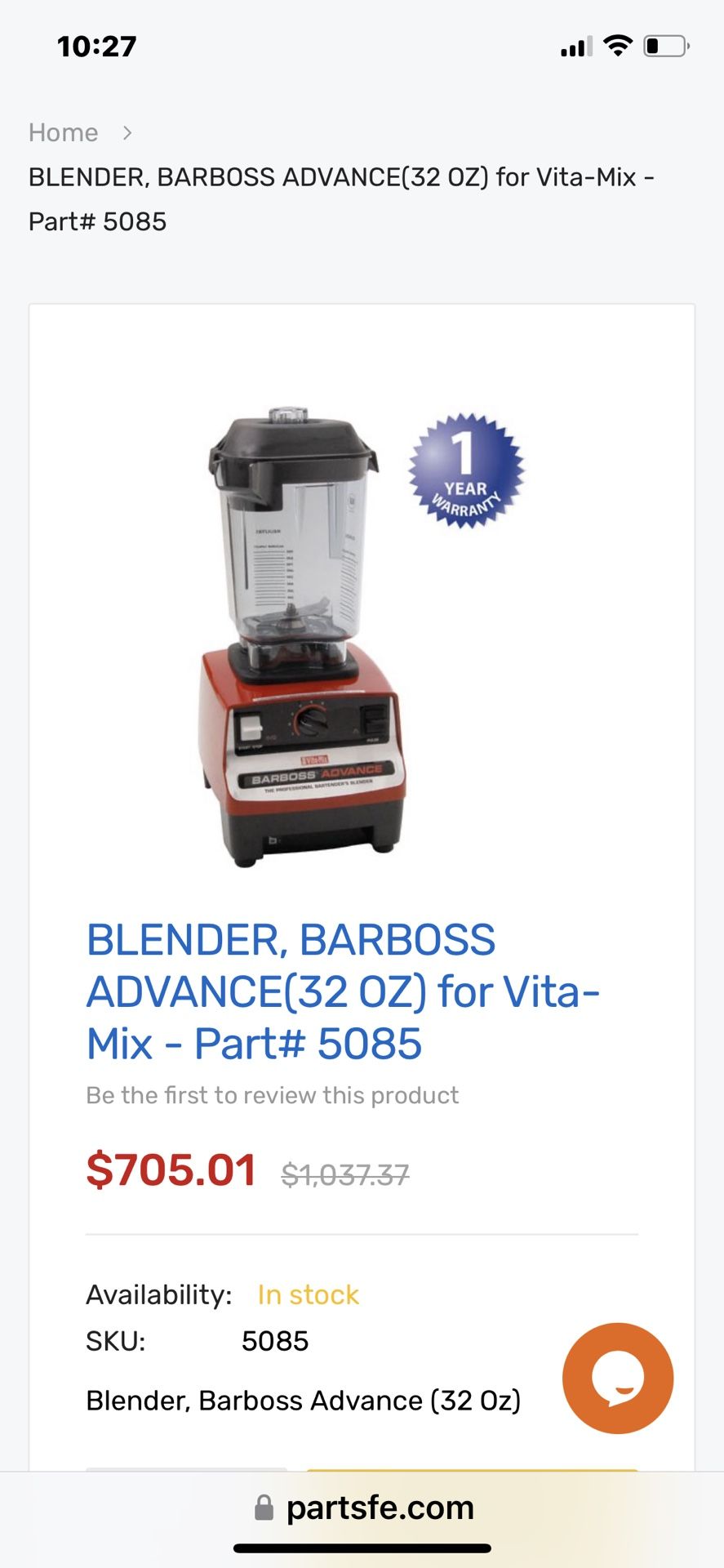 Barboss Advance vitamix Bottom Only