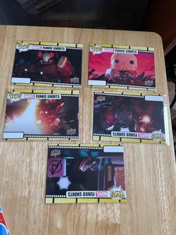 Funko Pop Marvel Shorts Upper Deck Trading Cards Lot of 5