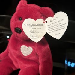 Ty Beanie Baby Valentina 1998 with Hologram Tush Tag - Errors