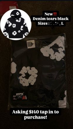 Denim Year Hoodie Black White