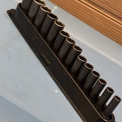 Snap-on Tools 14 pc 3/8" Drive 6-Point Metric Flank Drive® Deep Impact Socket Set (8-19, 21 and 24 mm)