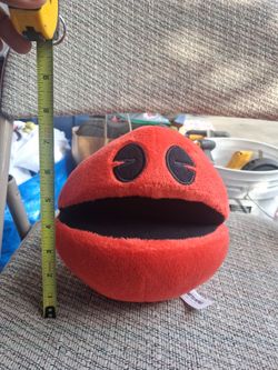 Red Pac-Man Plush Stuffed Toy