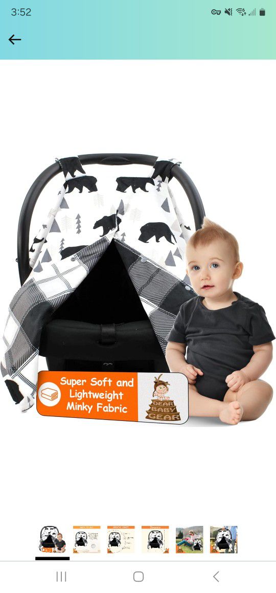 Baby Bear Car Seat And Nursing Cover Reversible