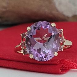 ❤️14k Size 11 Gorgeous Solid Yellow Gold Amethyst and Tourmaline Cocktail Ring!/ Anillo de Oro con Amatistas y Turmalina! 👌🎁Post Tags: Anillo de Oro