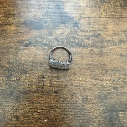 Silver And Moissanite Ring