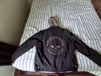 Harley Skull Jacket w/ Hoodie L
