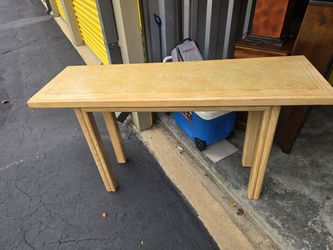 Light Oak Console / Sofa Table — Clean Modern Lines