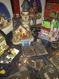 Collection of vintage Halloween houses