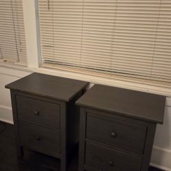 Ikea Gray Hemnes Nightstands 