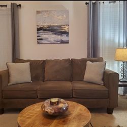 Brown Micro Suede Sofa