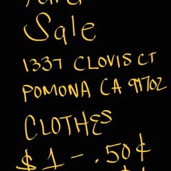 Yard Sale Saturday 2/7/26 POMONA