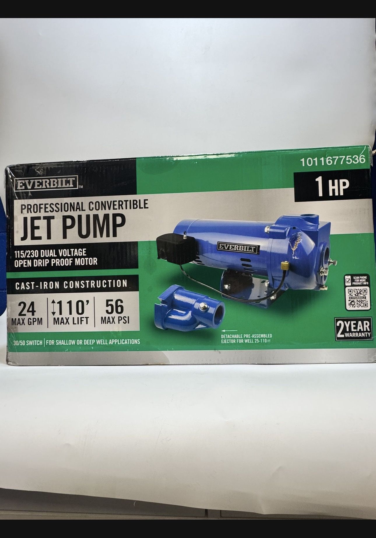🔥 Cast Iron 1 HP Convertible Jet Pump