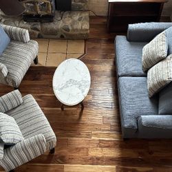 Loveseat And Matching Sitting Chairs