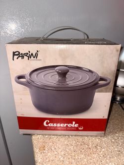 Parini Cookware 10Qt Gray Flameproof Casserole