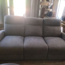 3 Piece Electric Grey Sofa ( Very Comfy and Clean)