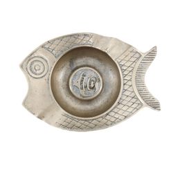 Brutalist Brass Fish Dish Vintage Rare Mid Century Korean Ash Tray Trinket Ring