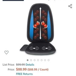 Comfier Shiatsu Back Massager with Heat -Deep Tissue Kneading Massage Seat Cushion, Massage Chair Pad for Full Back, Electric Body Massager for Home o