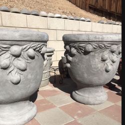 New Flower Pots Made Out Of Cement Perfect Gift 