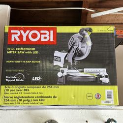Ryobi 10in Compound Miter Saw W/led