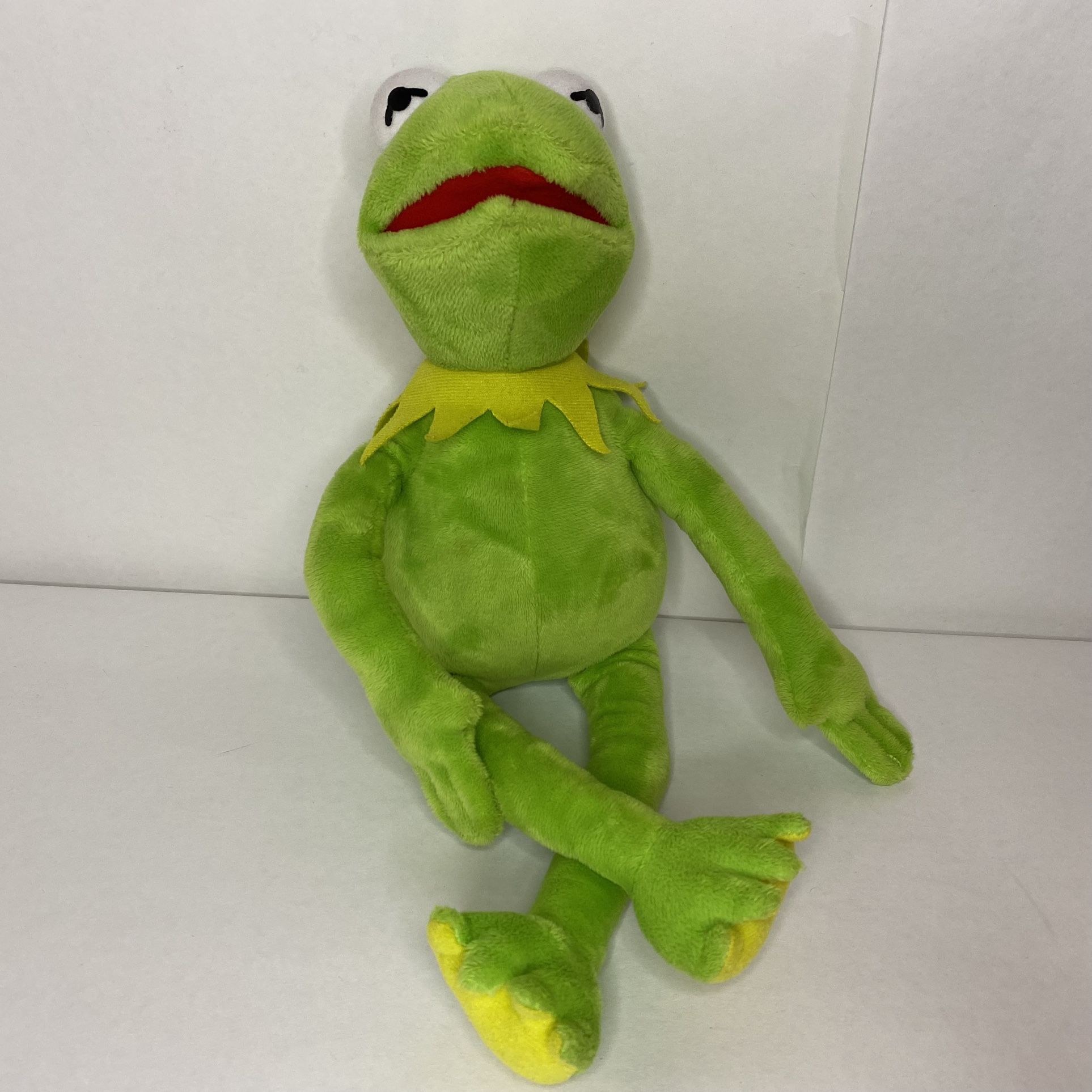 TY Muppets Kermit the Frog Plush Doll Disney 2016 Beanie Baby 15" Tall Poseable