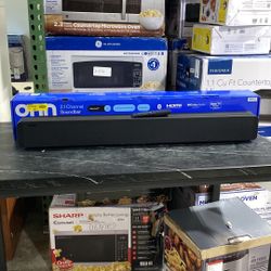 2.1 channel soundbar featuring Dolby digital plus  tm audio and bluetooth wireless technology    4pcs new  $55