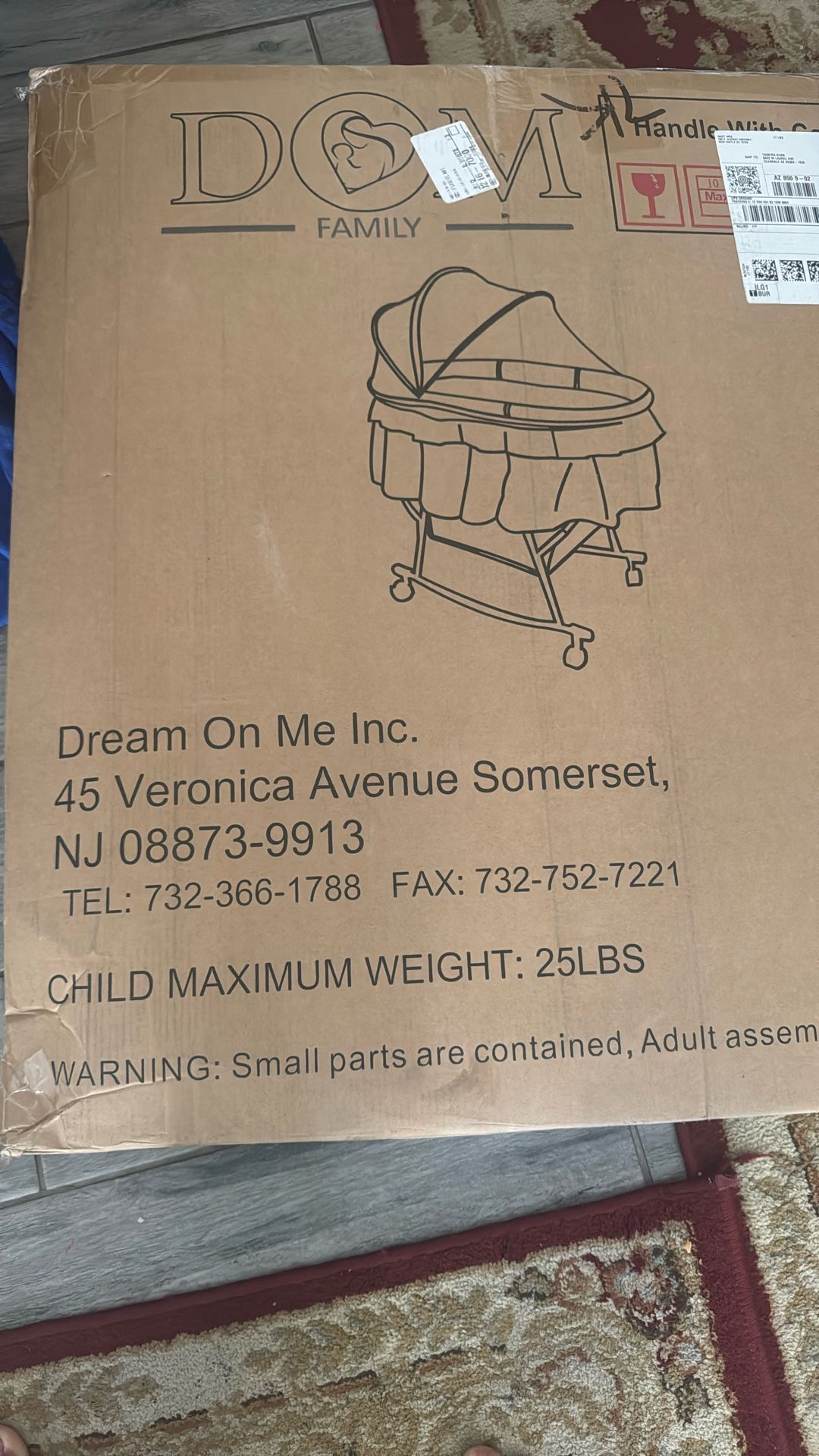 Dream On Me Lacy Portable 2-in-1 Bassinet