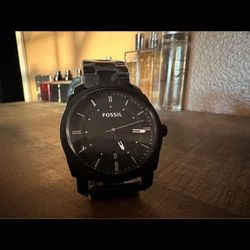 Blackface Fossil Watch 