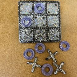 Tic Tac Toe Rhinestone Resin Game Set/13 Pcs