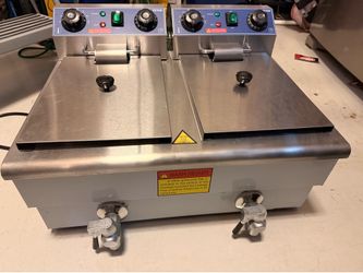 VEVOR Commercial Deep Fryer, Dual Tank 3000W Electric Countertop Fryer with Basket, 2 x 11.6Qt/11L Double Stainless Steel Oil Fryer with Oil Filtratio