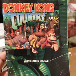 Donkey Kong Country Super Nintendo Instruction Booklet 