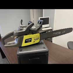 RYOBI 20” CHAIN SAW WITH A CASE