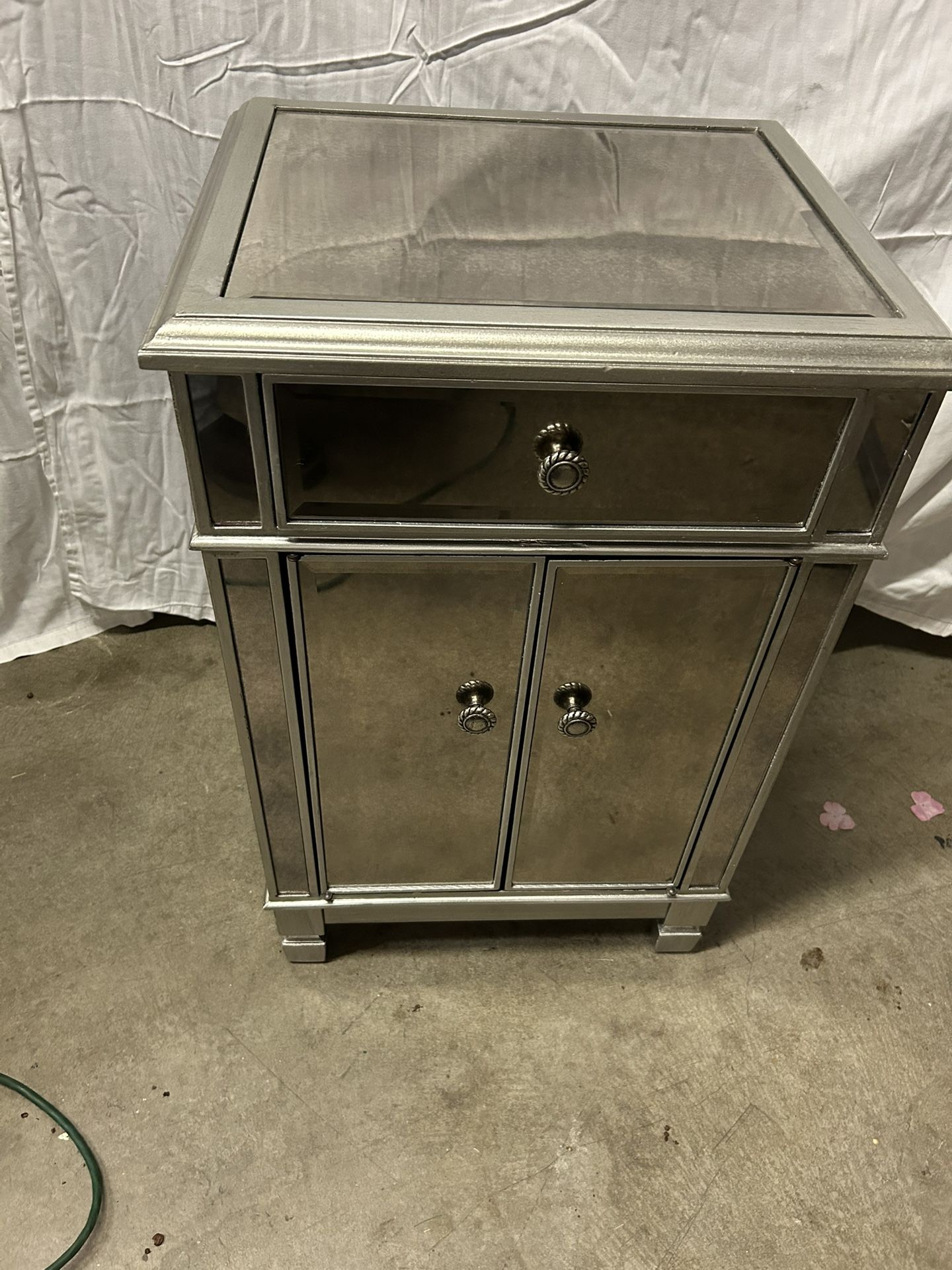 Mirror Side Table Night Stand Aesthetic