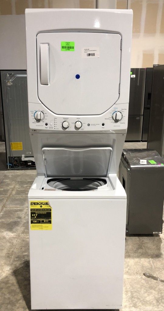GE GUD24ESSMWW WASHER DRYER Stacked Laundry Center for Sale in San Antonio, TX OfferUp