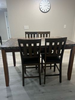 brown dining table