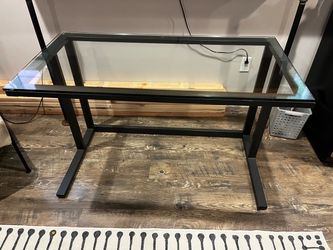 Glass and Metal Desk