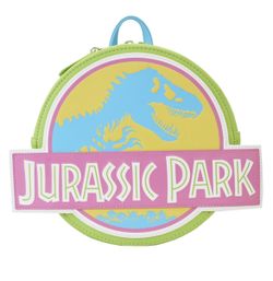 SDCC Limited Edition Jurassic Park 30th anniversary Neon Glow Mini Bagpack + Wallet Bundle.