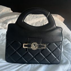 Valentino Orlandi Black Quilted Top Handle Bag – NWT